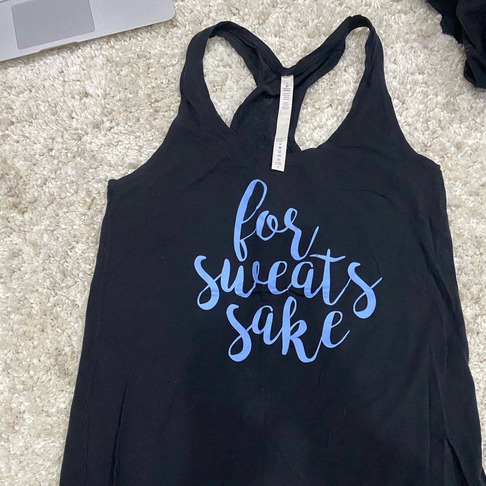 Black lululemon workout racerback tank